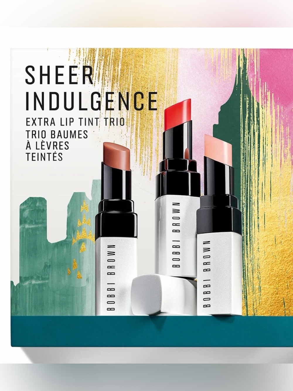 Bobbi Brown Sheer Indulgence Lip Tint Trio Set Bare Nude, Bare Pink, Bare Poppi